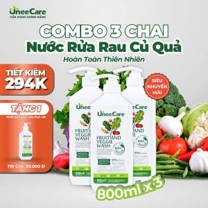 Nước Rửa Rau Củ Quả UneeCare – Combo 3 Chai